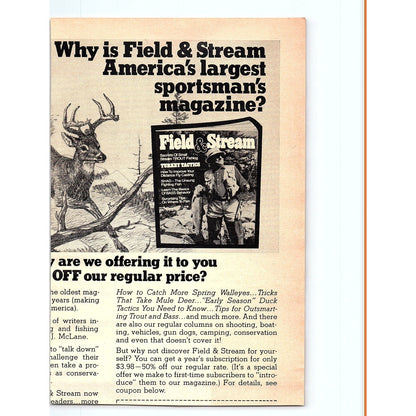 Heddon Slickstick Bass Rod 3200 Freespool Reel Dowagiac MI 1977 Ad AF6-5