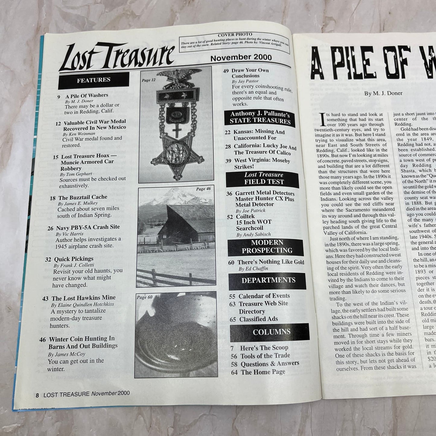 2000 Nov - Lost Treasure Magazine - Treasure Hunting Gold Prospecting M14