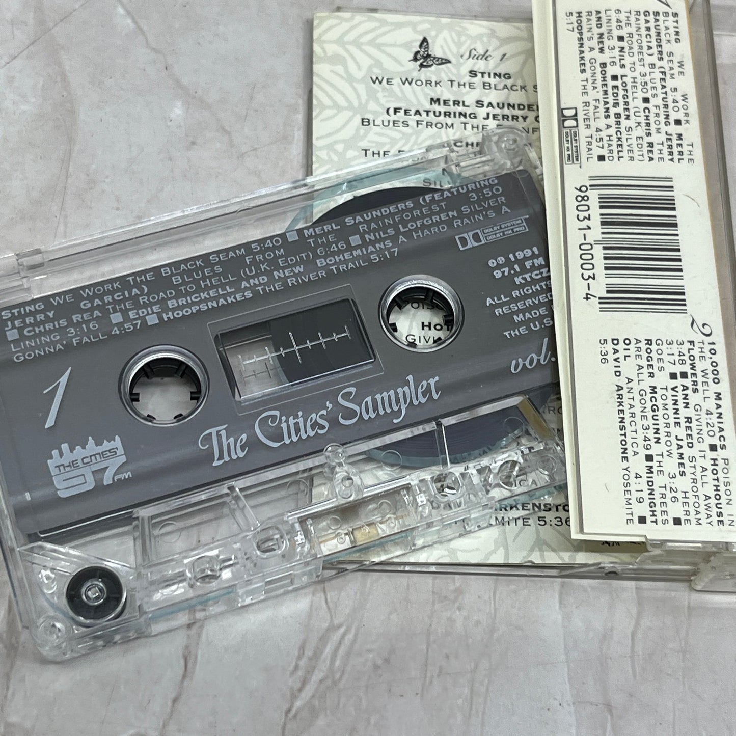 1991 Cities Sampler Vol. 3 Songs for the Earth Cassette Tape TH9-C2