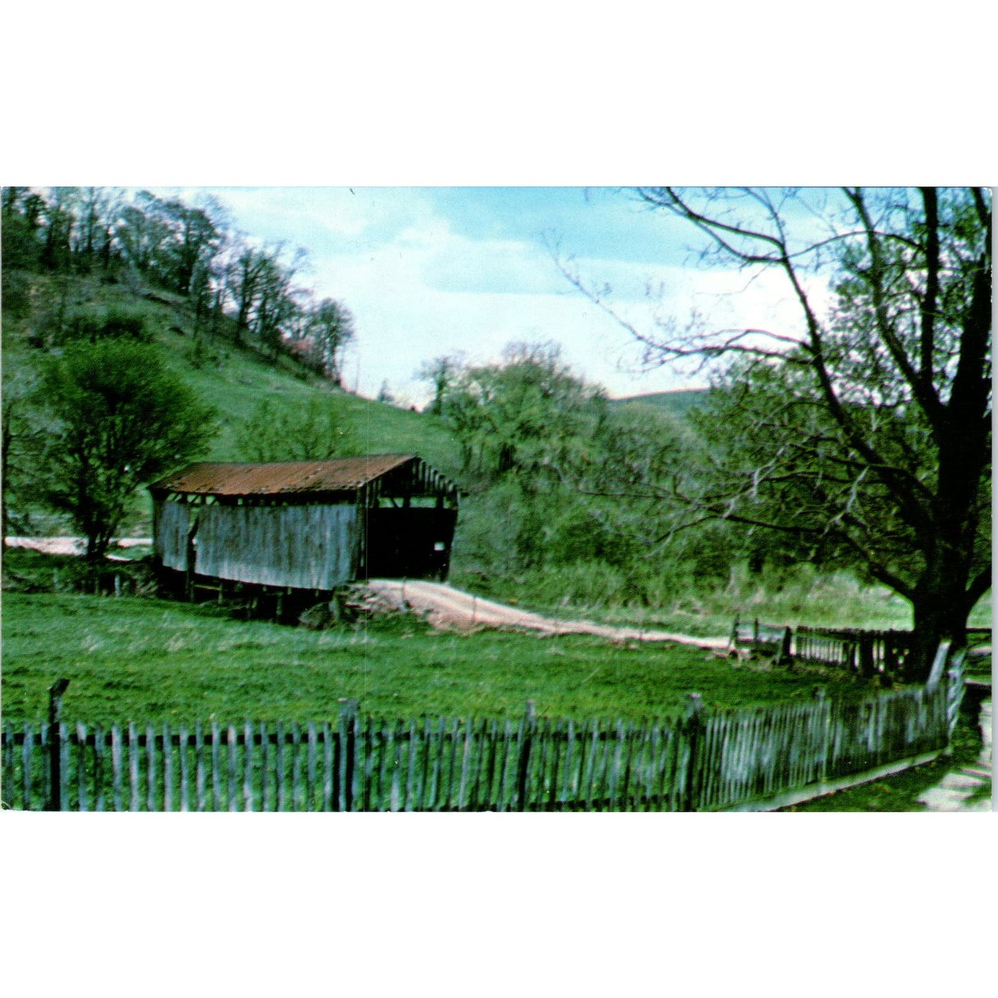 Noble County Duck Creek Berne OH #29 Covered Bridge Postcard PB11