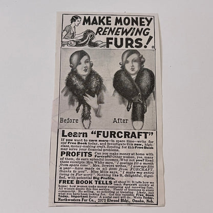 Northwestern Fur Co. Learn Furcraft Omaha NE 1936 Ad SAG4-M4
