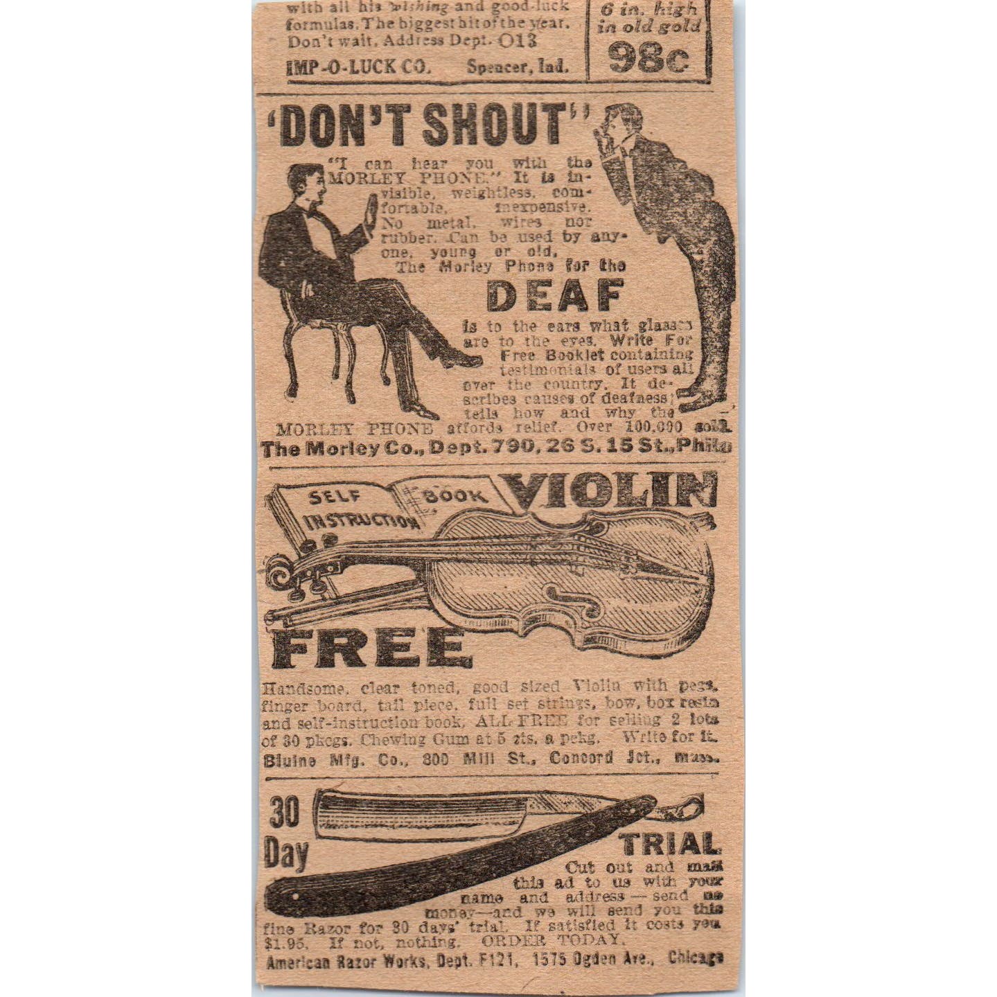 Midwest Spectacle House Tortoise Shell Toric Glasses Magazine Ad Clip AE1-3