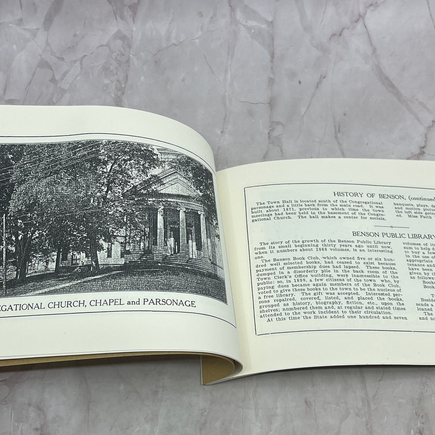 1927 Souvenir of Benson Vermont Book TA9
