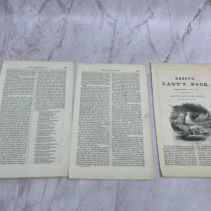1857 Original 6 Page Article on Arctic Explorations 2nd Grinnell Expedition D19