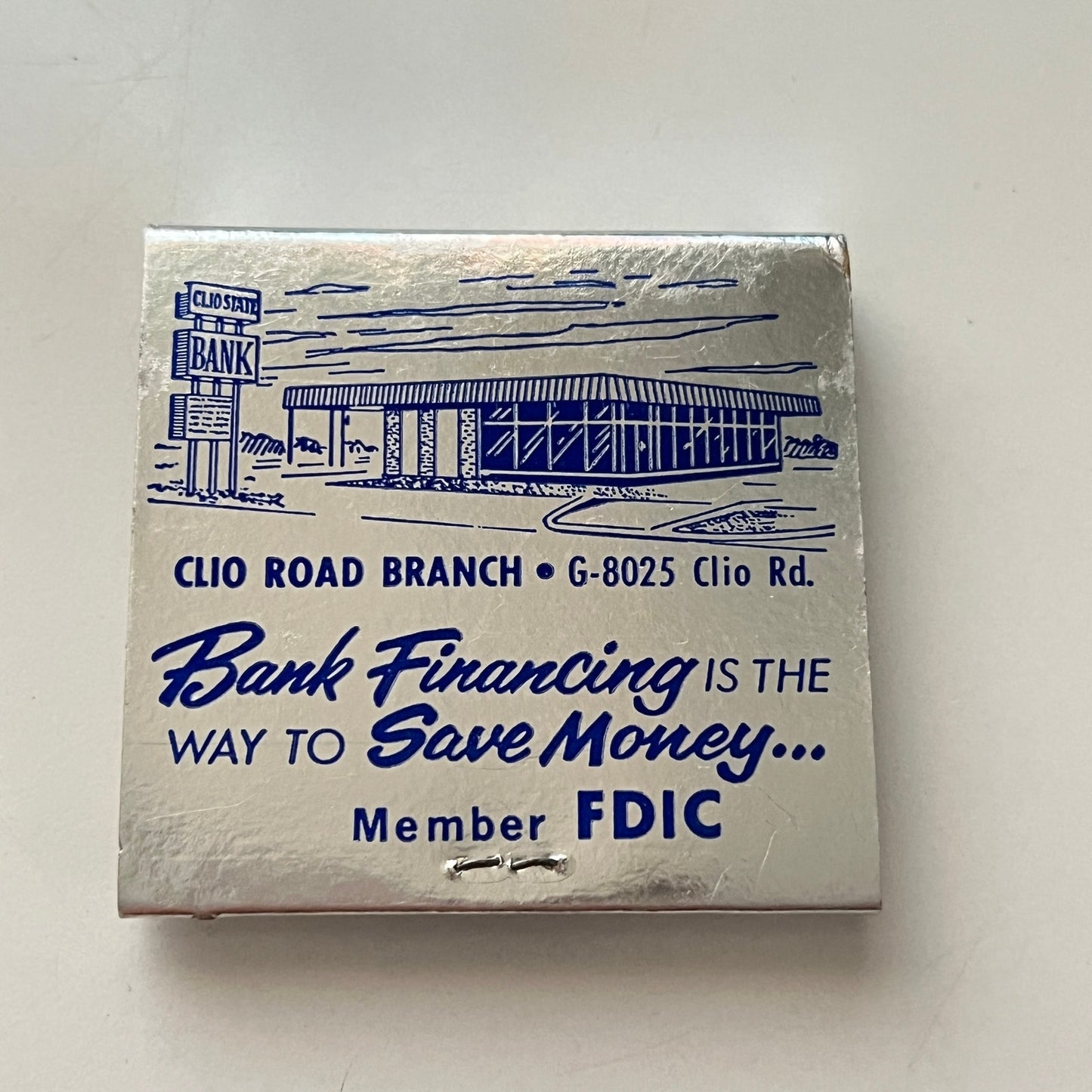 Clio State Bank Clio Michigan Feature Matches Vintage Matchbook SF4-M1