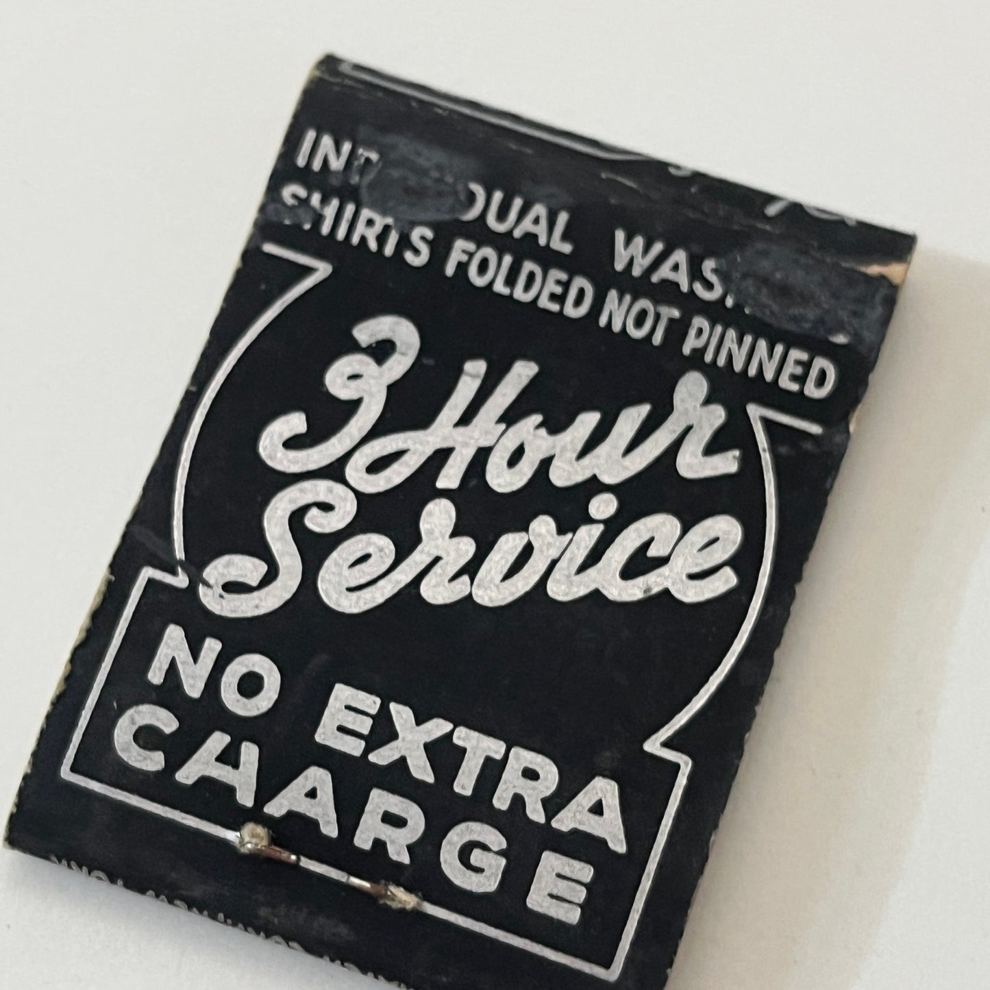 3 Hour Laundry 123 Pearl St Hartford CT Vintage Matchbook Cover TB6-MB1-5