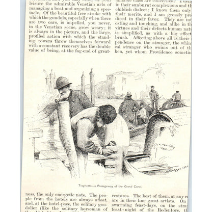 The Bridge of the Rialto Sketch Rezzos 1892 Magazine Print AK5-H8