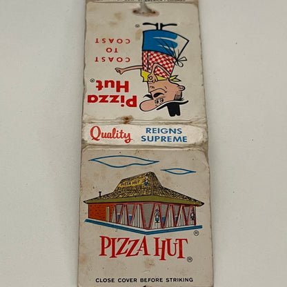 1970's Pizza Hut Coast to Coast Vintage Matchbook TB6-MB2-14