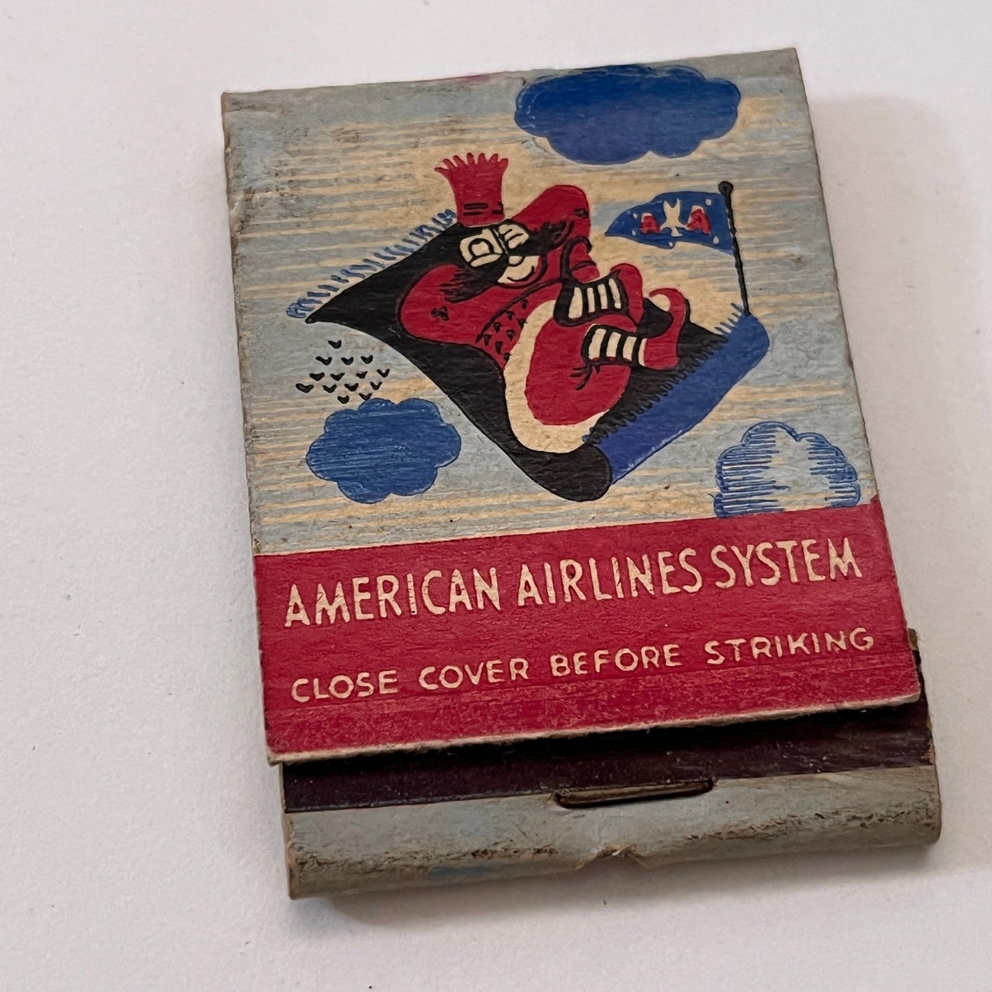 American Airlines System Chiclets Gum Vintage Matchbook Cover TB6-MB1-6