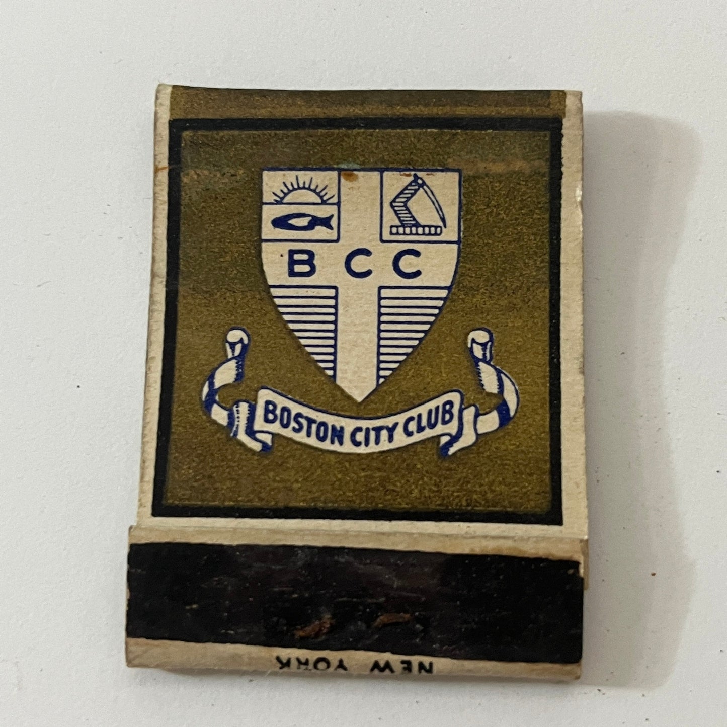 Boston City Club Vintage Matchbook Cover TB6-MB1-1