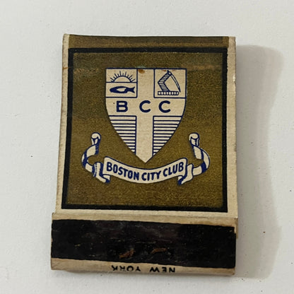 Boston City Club Vintage Matchbook Cover TB6-MB1-1