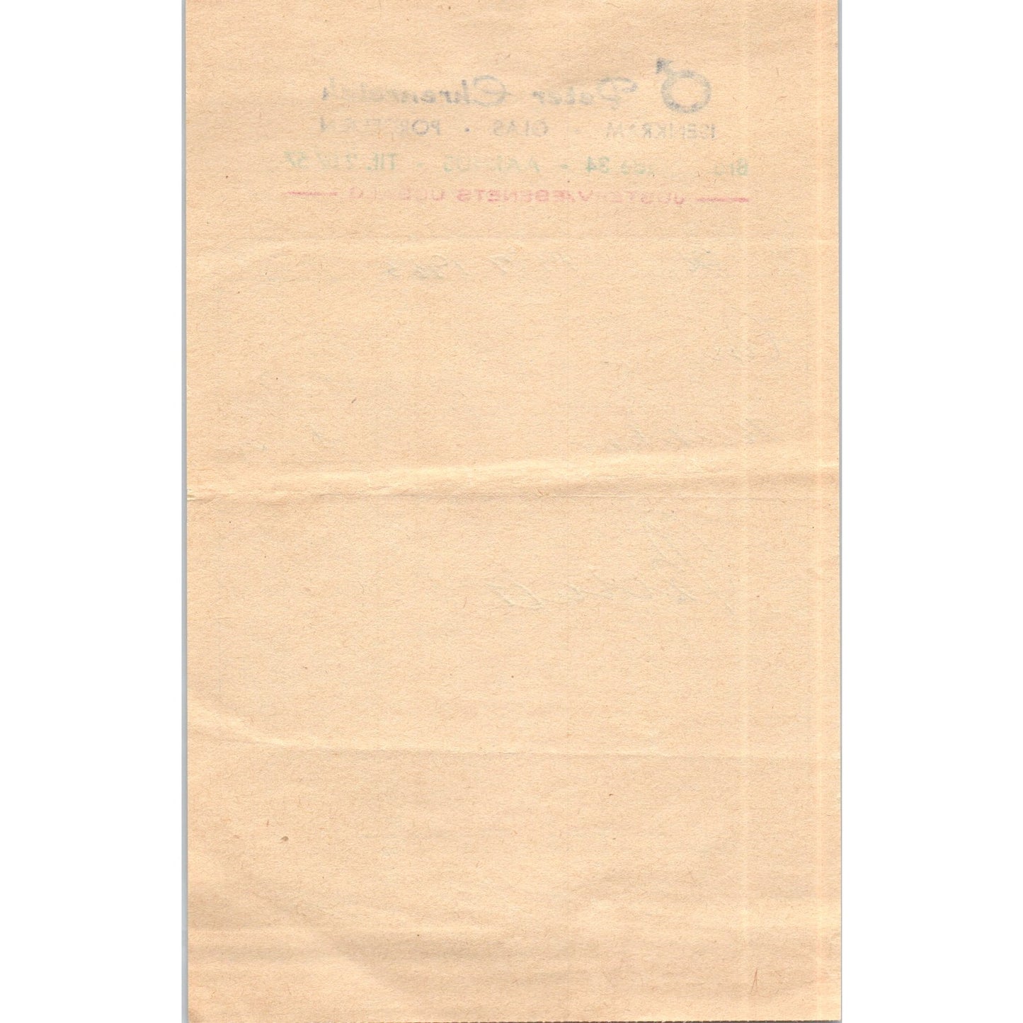 1960s Peter Ehrenreich Porcelain Aarhus Receipt Letterhead AF7-E10