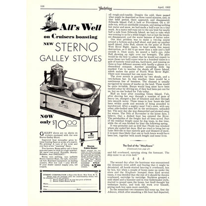 Wamsutta Yacht Duck Q-Boat Wamsutta Mills New Bedford MA 1932 Ad V1-4