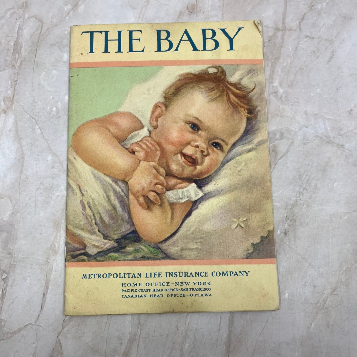 Vintage MCM The Baby Handbook for New Mothers Met Life Guide Booklet TI9-P1