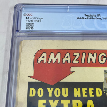 Foxhole #4 1955 CGC 4.5 White Pages Jack Kirby Cover