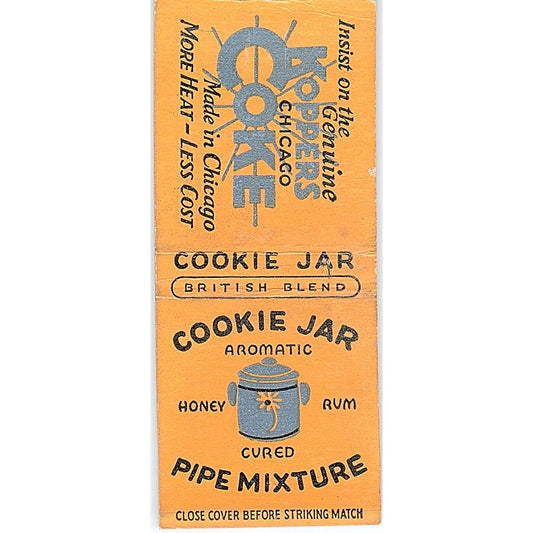 Cookie Jar Pipe Mixture Vintage Matchbook Cover SC7-Y8