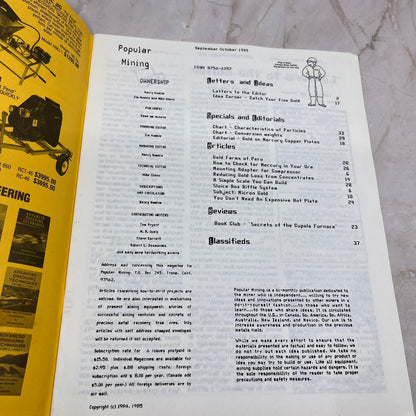 1985 Sep/Oct - Popular Mining Magazine - Treasure Hunting Prospecting Gold M11