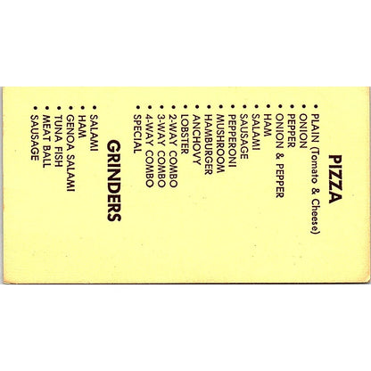 New England Pizza House Orders to Go Fast Service Long Beach CA Card SSB4-B13