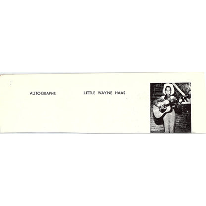 Photo of Little Wayne Haas Playing Guitar Martinsville VA 1960s Ad AG2-5