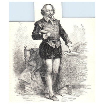 Shakespeare 1911 Engraving Print AF5-7