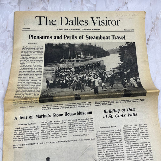 1979 Summer The Dalles Visitor Newsletter St Croix Falls WI Taylors Falls MN M11