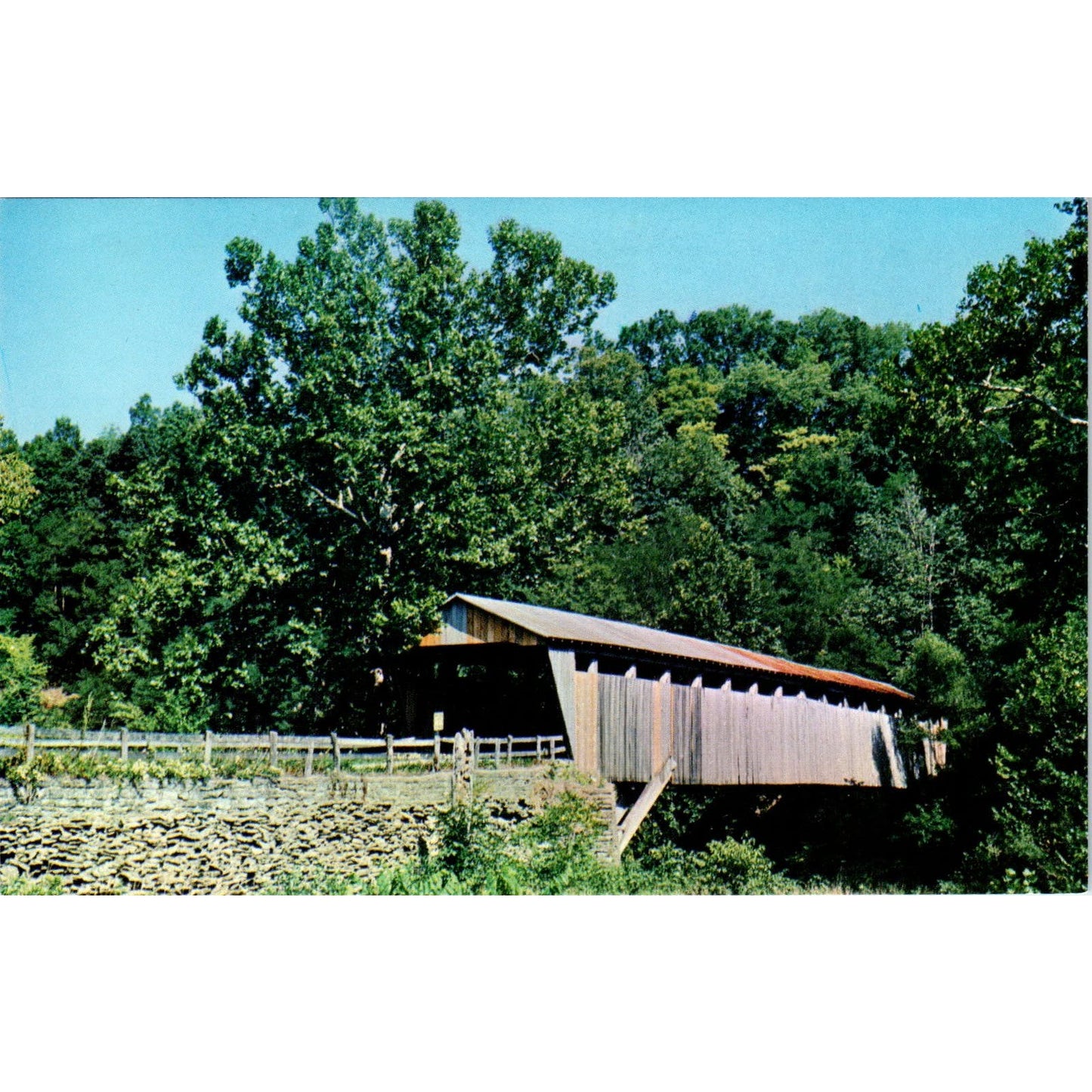 Jameson Bridge Brown Co Georgetown Straight Creek Covered Bridge Postcard PB10