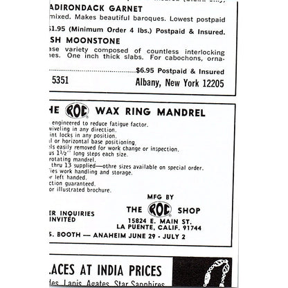 Raytech Industries Blue Blazer Diamond Blades Stafford Springs CT 1972 Ad AF8-M3
