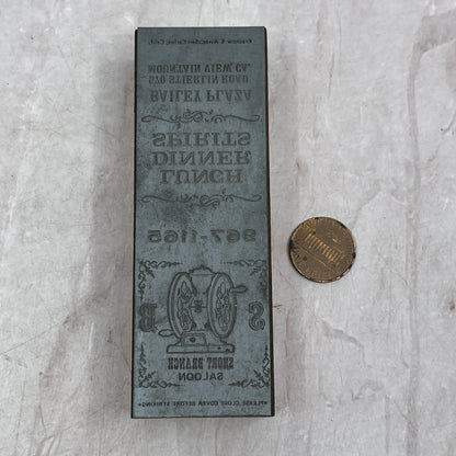 Short Branch Saloon Mountain View CA Letterpress Matchbook Printers Block SF5