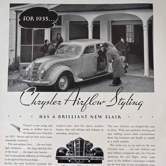 Chrysler Airstream Six Airflow Styling 1935 Ad V1-5