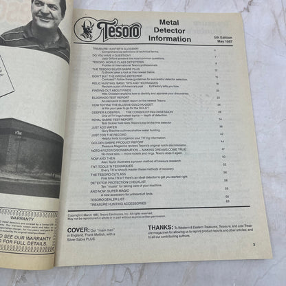 1987 Tesoro Metal Detector Information Booklet M20