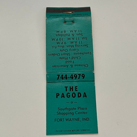 The Pagoda Chinese Food Southgate Plaza Ft Wayne IN Vintage Matchbook MB59-1