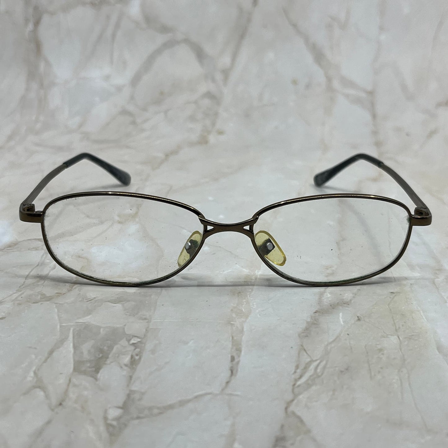 Vintage Oval Bronze Tone Sunglasses Eyeglasses Frames TE9-G2-11
