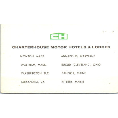 Charterhouse Hotel R. Joe Fitzgerald Anaheim CA Vintage Business Card SD8-B22