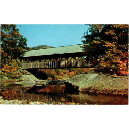 Artists Bridge Newry Maine Sunday River Covered Bridge Postcard PB11