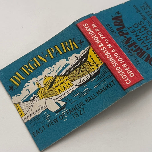 Durgin Park Market Dining Rooms Market St Boston Matchbook Cover TB8-MB2-2