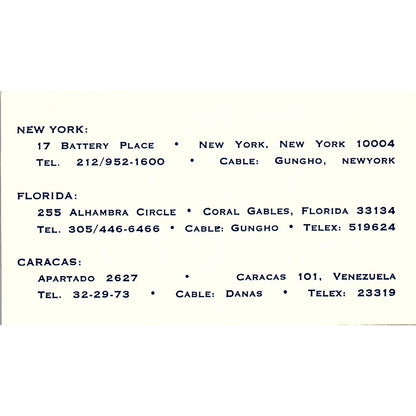 M.I.D Ship Marine Agencies Inc Larry W Stephens Houston TX Business Card SB4-B11