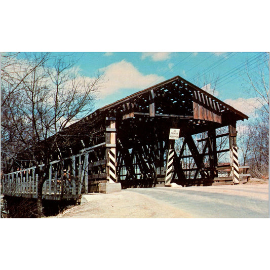 Brannon Bridge Whitewater River Wayne County IN Covered Bridge Postcard PC8