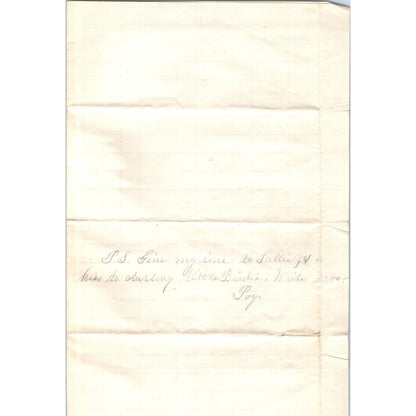 1867 Original Handwritten Letter From Girl in Madison Boarding School D21