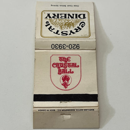 The Crystal Ball Crystal Diner Vintage Matchbook Cover TB6-MB1-8