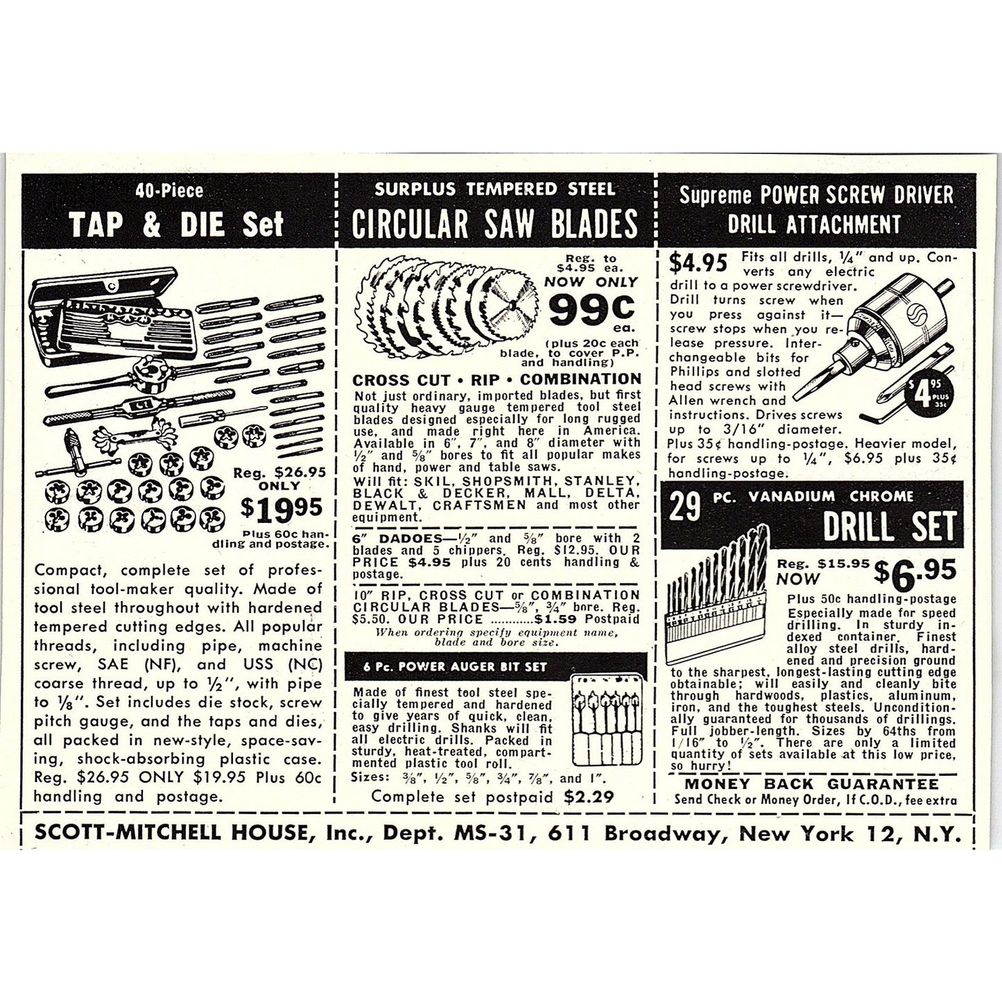 Scott-Mitchell House Inc Tools New York NY 1955 Ad AG1-5