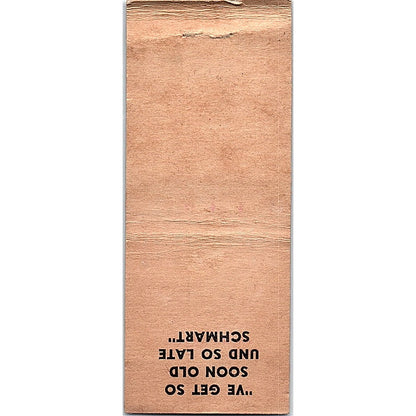 Mary's Tavern Mary Kollross Oshkosh WI Vintage Matchbook Cover SC7-Y2