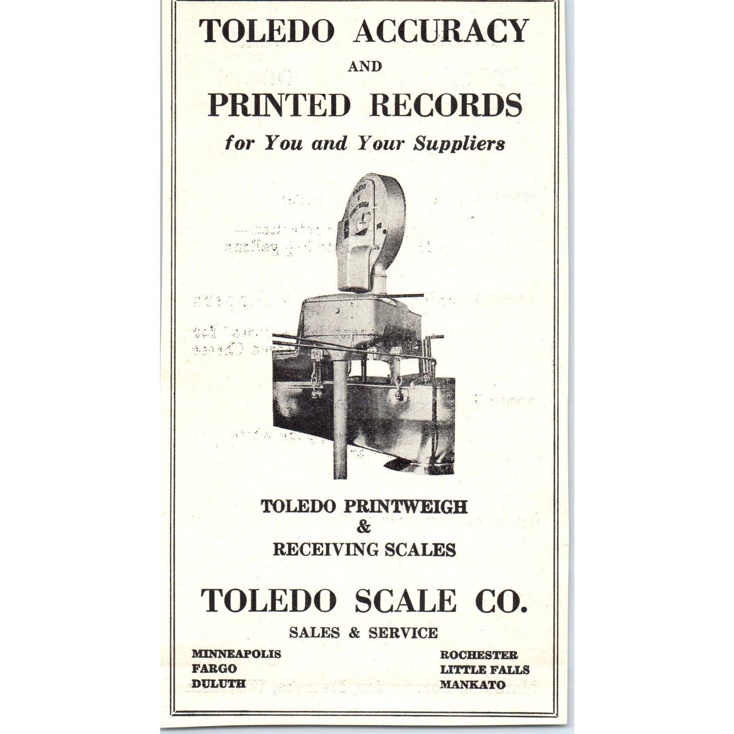 Toledo Scale Co, Marathon Corporation Menasha WI 1953 Ad AE9-DC2