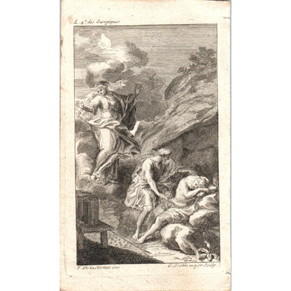 c1780 Original French Engraving Plate L.4 of Georgians F. De la Monce inv AE5-FE