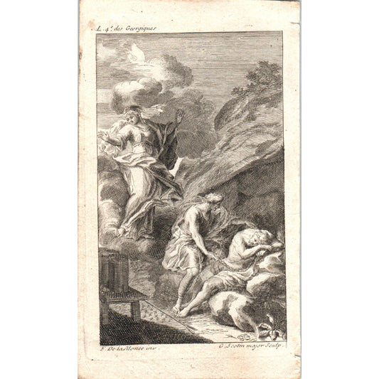 c1780 Original French Engraving Plate L.4 of Georgians F. De la Monce inv AE5-FE