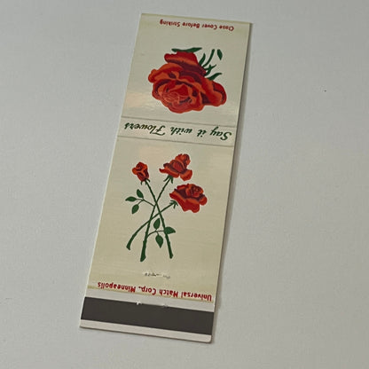 Shotwell Floral Co Broadway at Main Fargo ND Vintage Matchbook Cover MM5-7