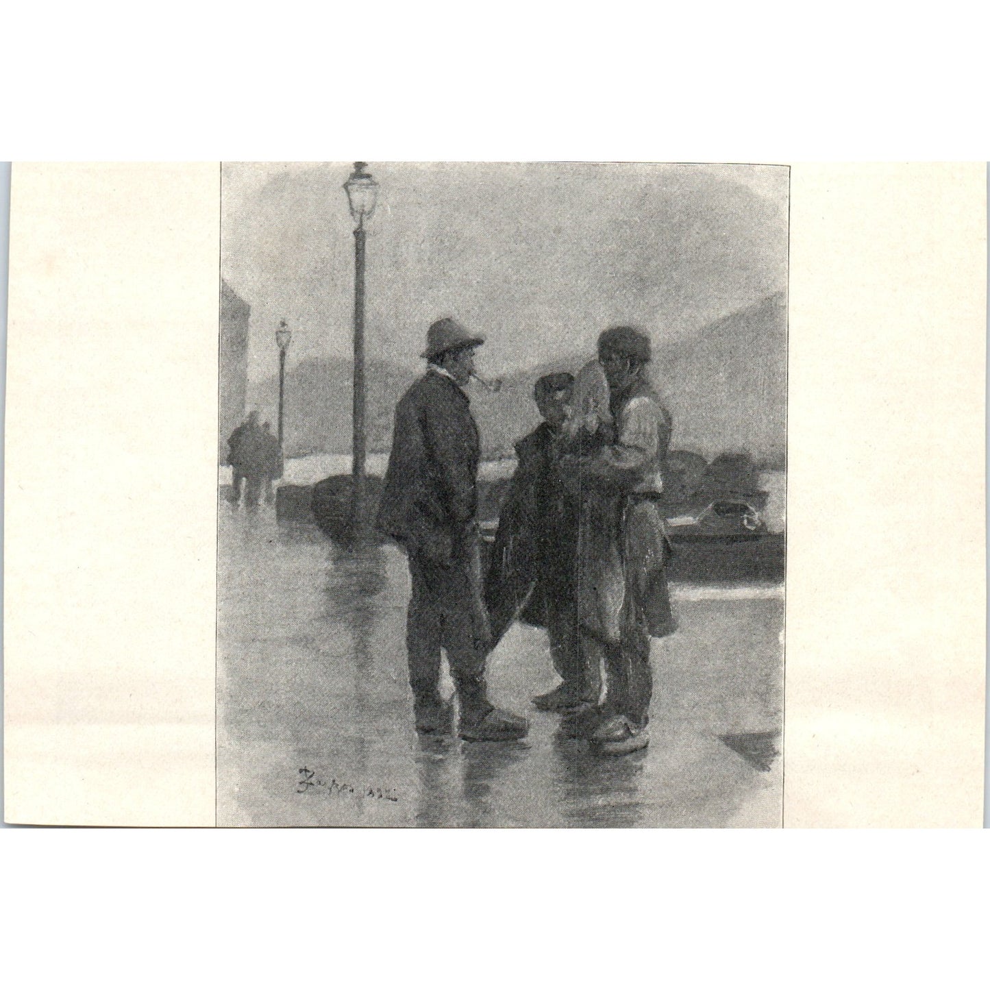 Gondola at Grand Canal Entrance 1892 Magazine Print AK5-H8