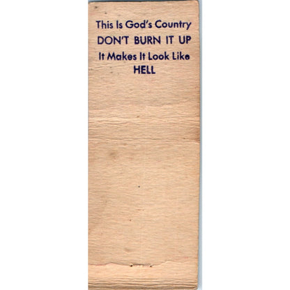 Minocqua Pine Village Max Kaminske WI Vintage Matchbook Cover SF4-Y3