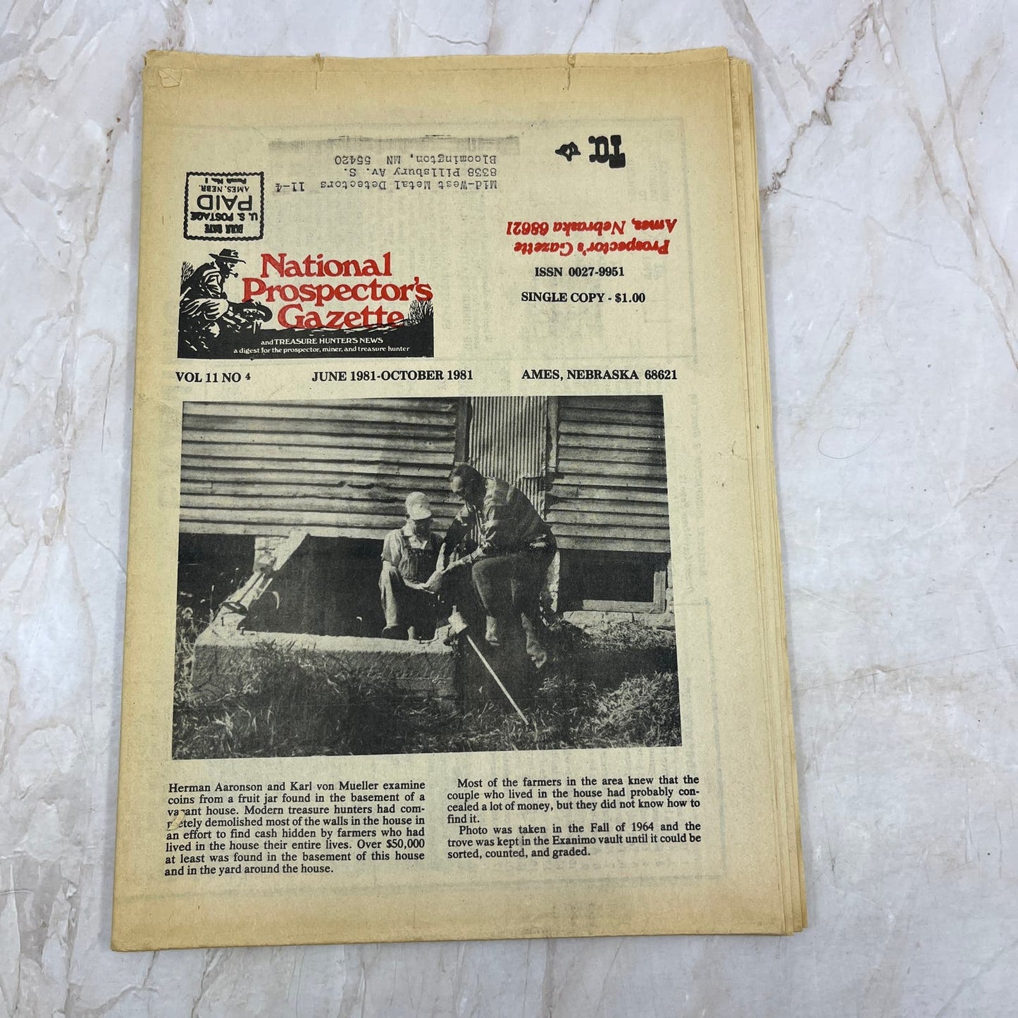 1981 Oct - The National Prospector's Gazette Newspaper - Treasure Hunting M11