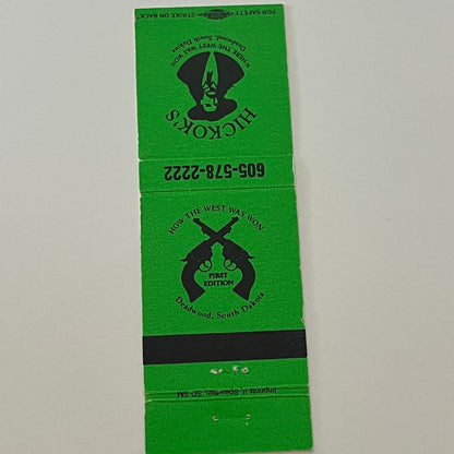 Hickok's Restaurant Deadwood SD Vintage Matchbook Cover TB6-MB2-4