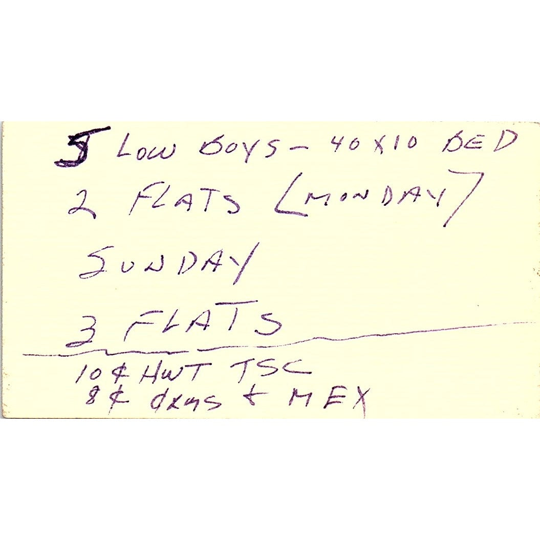 Michael Rex King Palletized Trucking Inc Houston Vintage Business Card SC9-B4